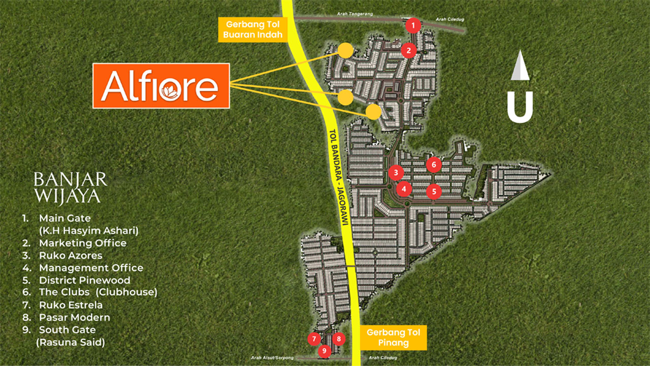 Lokasi Cluster Alfiore